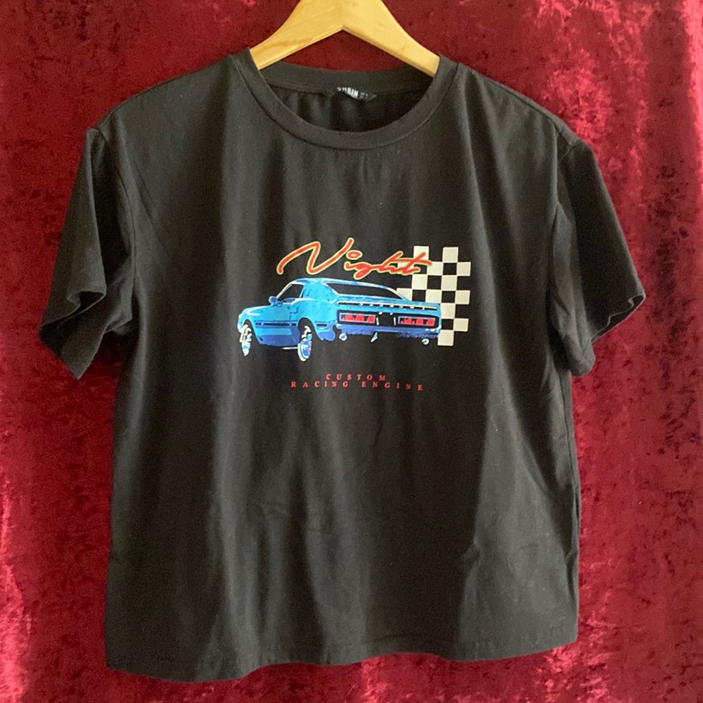 Shein Night custom racing engine soft tee size M
